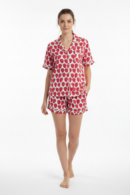 Strawberry | Unisex Cotton Pyjama Set